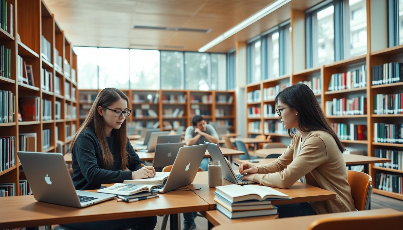 Student preparing for exams with study materials